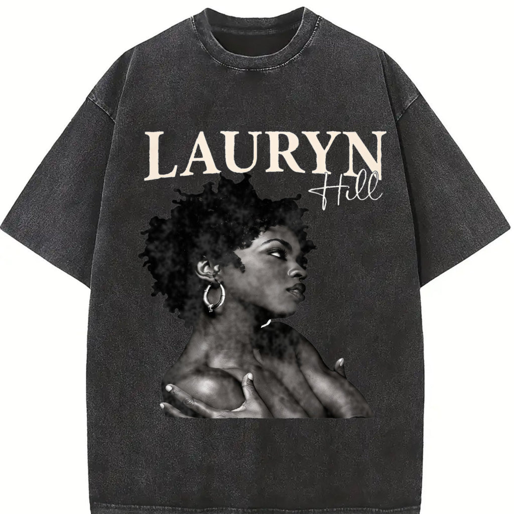 Lauryn Hill Portrait Vintage Washed T-Shirt product image 2