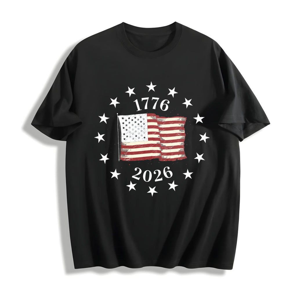 1776-2026 Anniversary Flag Cotton T-Shirt product image 1