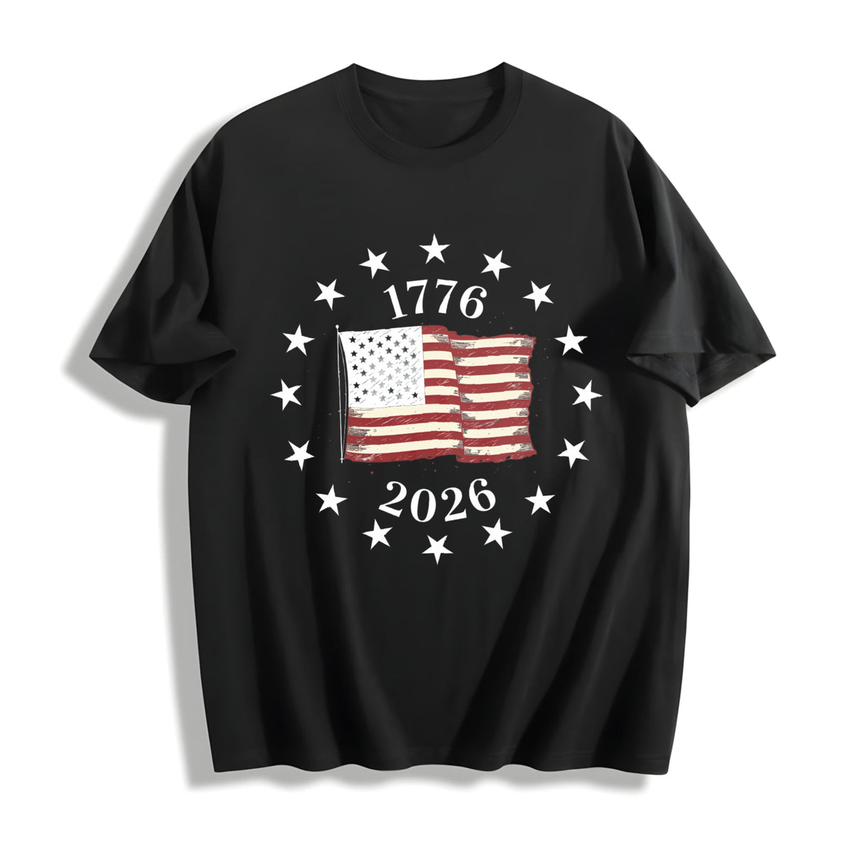 1776-2026 Anniversary Flag Cotton T-Shirt product image 1