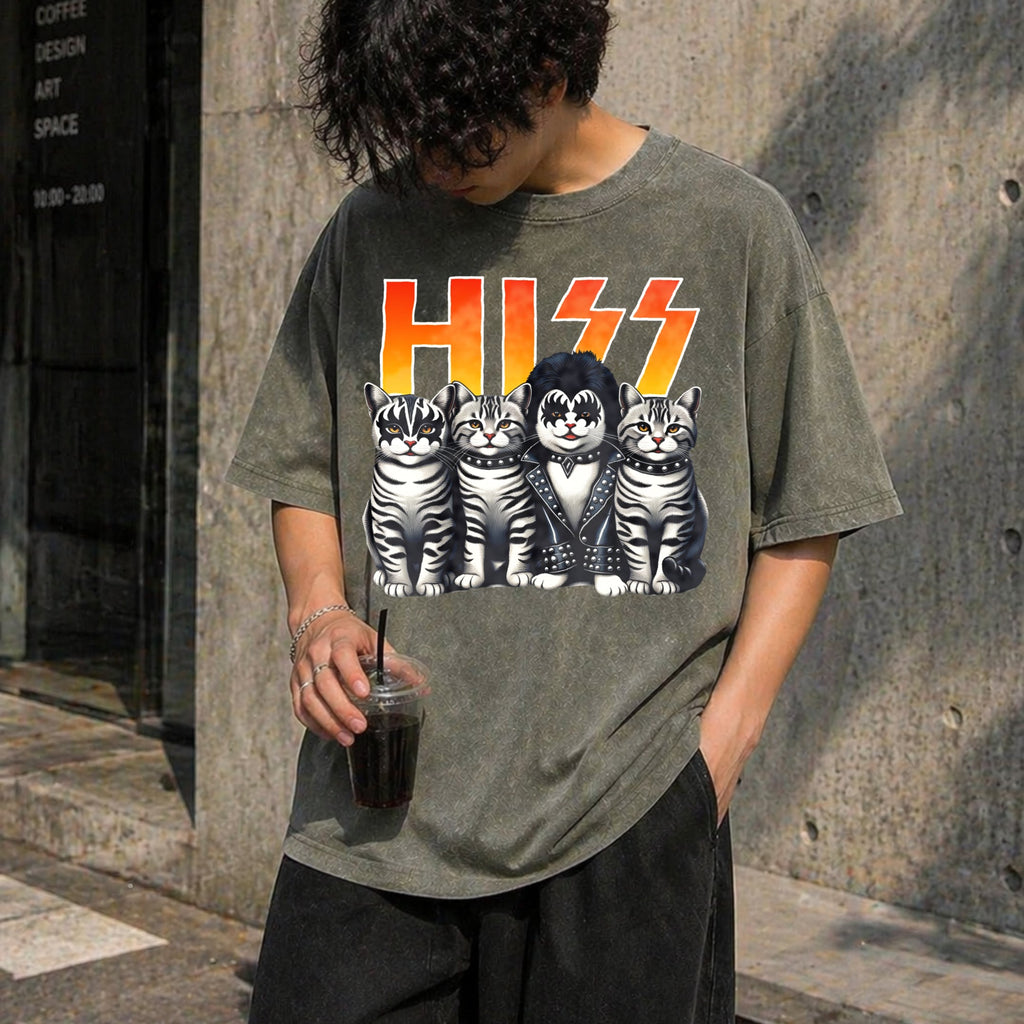 Cute Hiss Cats Rock Kittens Kitty Rocking Music Cat Vintage product image 4