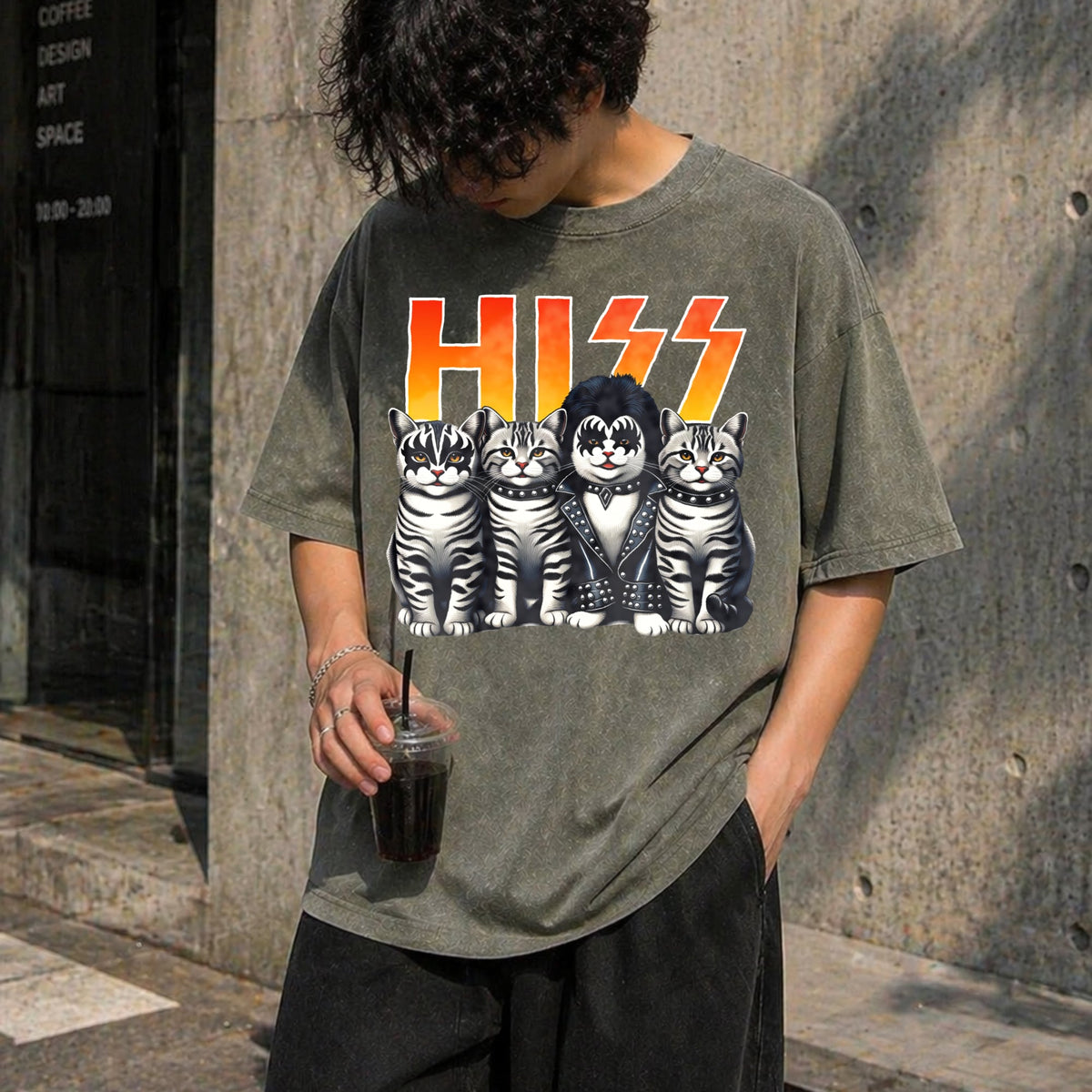 Cute Hiss Cats Rock Kittens Kitty Rocking Music Cat Vintage product image 4