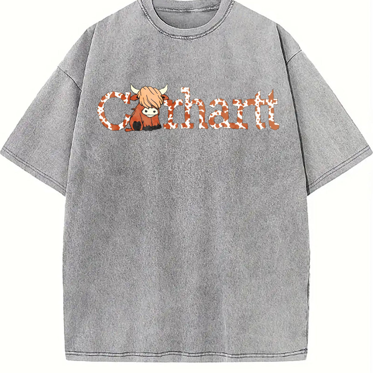 Highland Cow - Cute Western Wind - Farm Vintage Washed product image 5