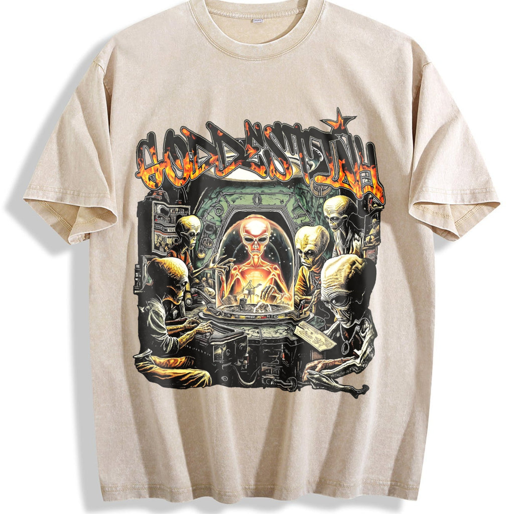 Dual-sided Alien Spaceship No Guts No Human Flame Vintage product image 1