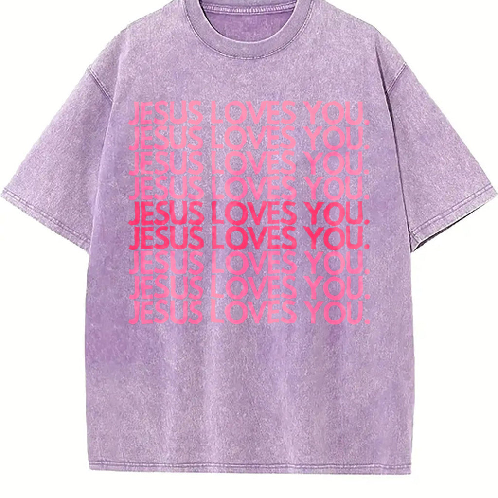 Jesus Loves You Pink Christian Faith Religious Quote product image 6