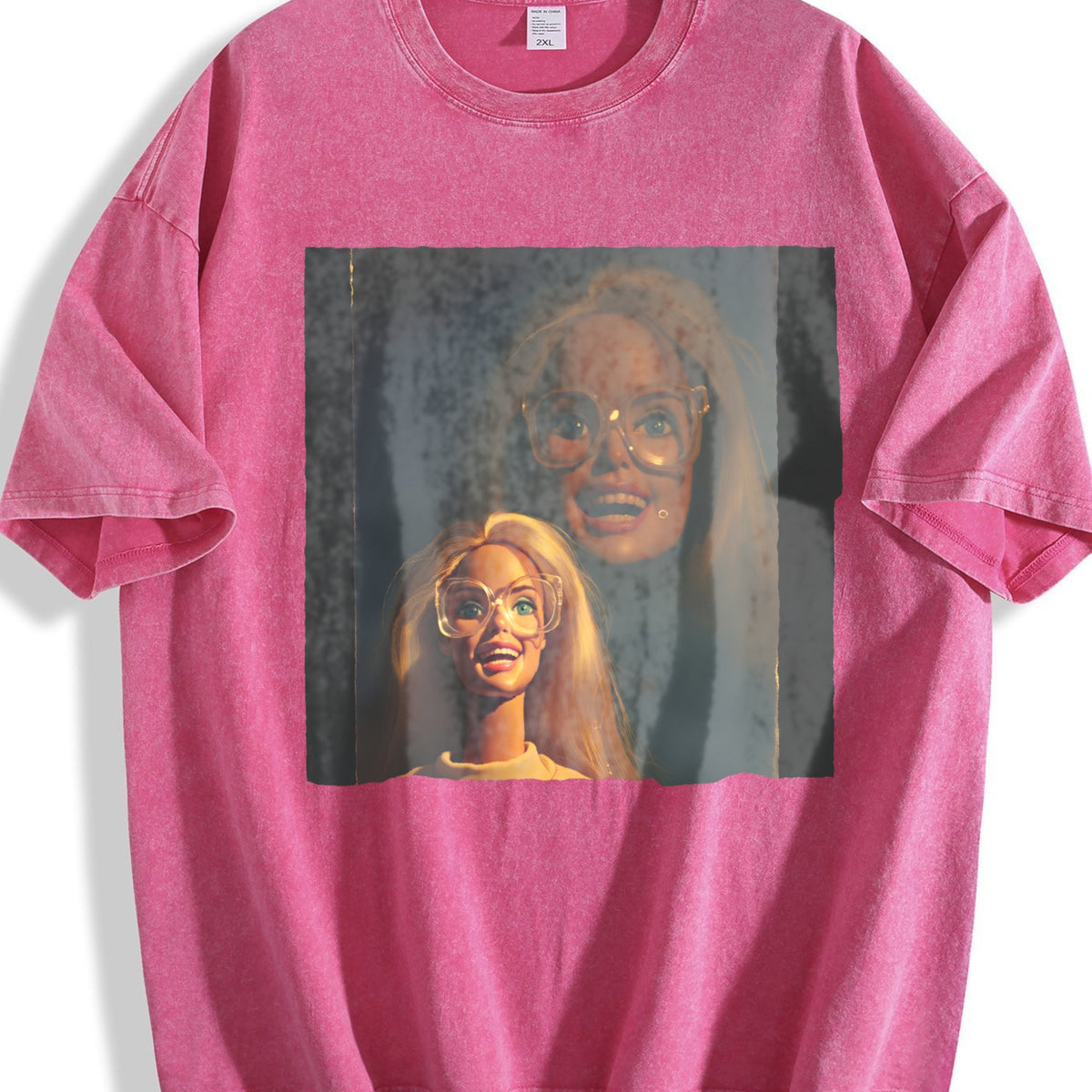 Laughing Doll Double Portrait Vintage Washed T-Shirt product image 7