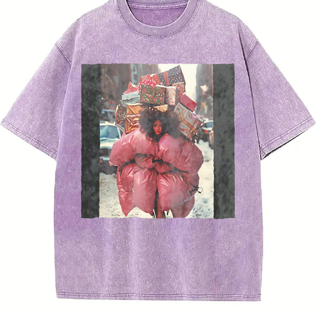 Doll with a Stack of Gifts Vintage Washed T-Shirt product image 6