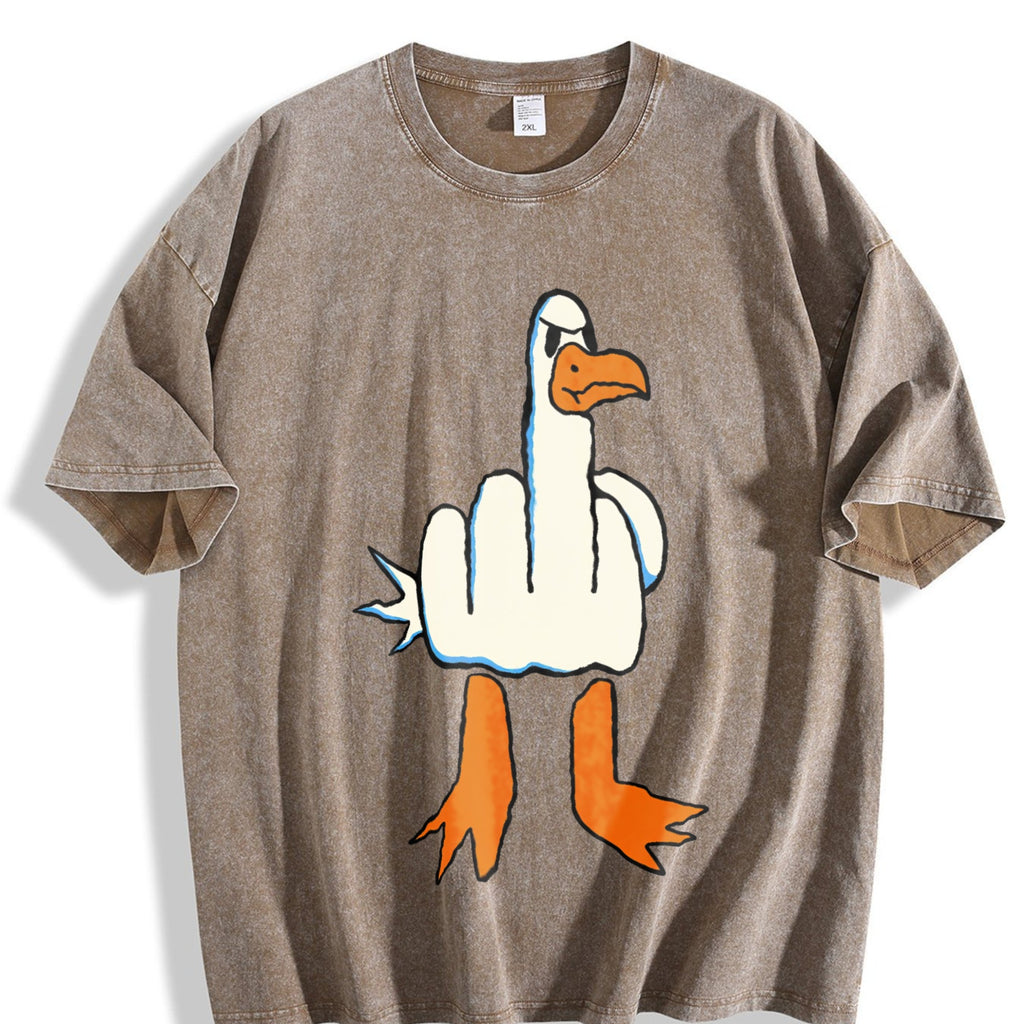 I Don't Give A Duck Middle Finger Funny Vintage Washed product image 3