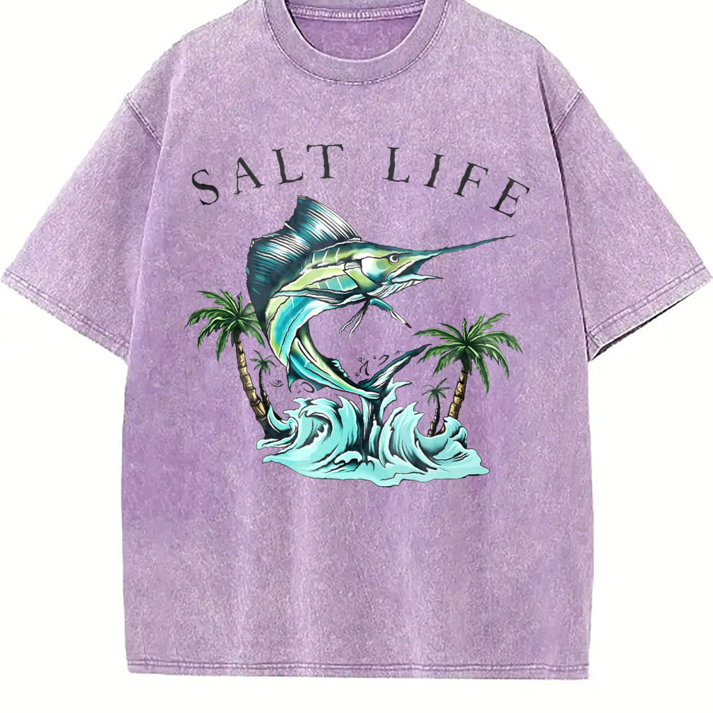 Saltwater Fishing Vintage Washed T-Shirt product image 6