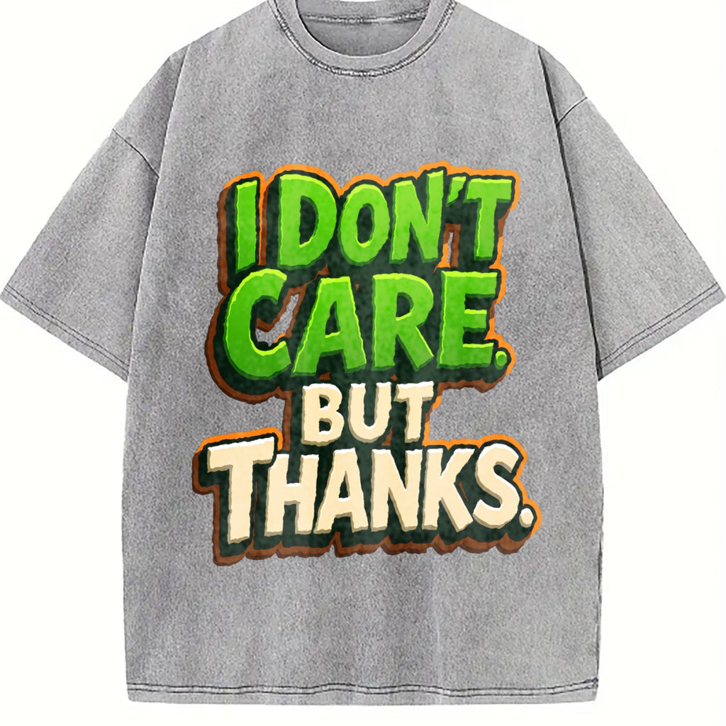 I Dont Care But Thanks Vintage Washed T-Shirt product image 5