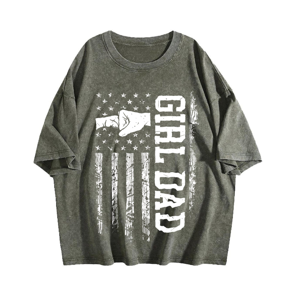 Girl Dad Vintage Washed T-Shirt product image 4