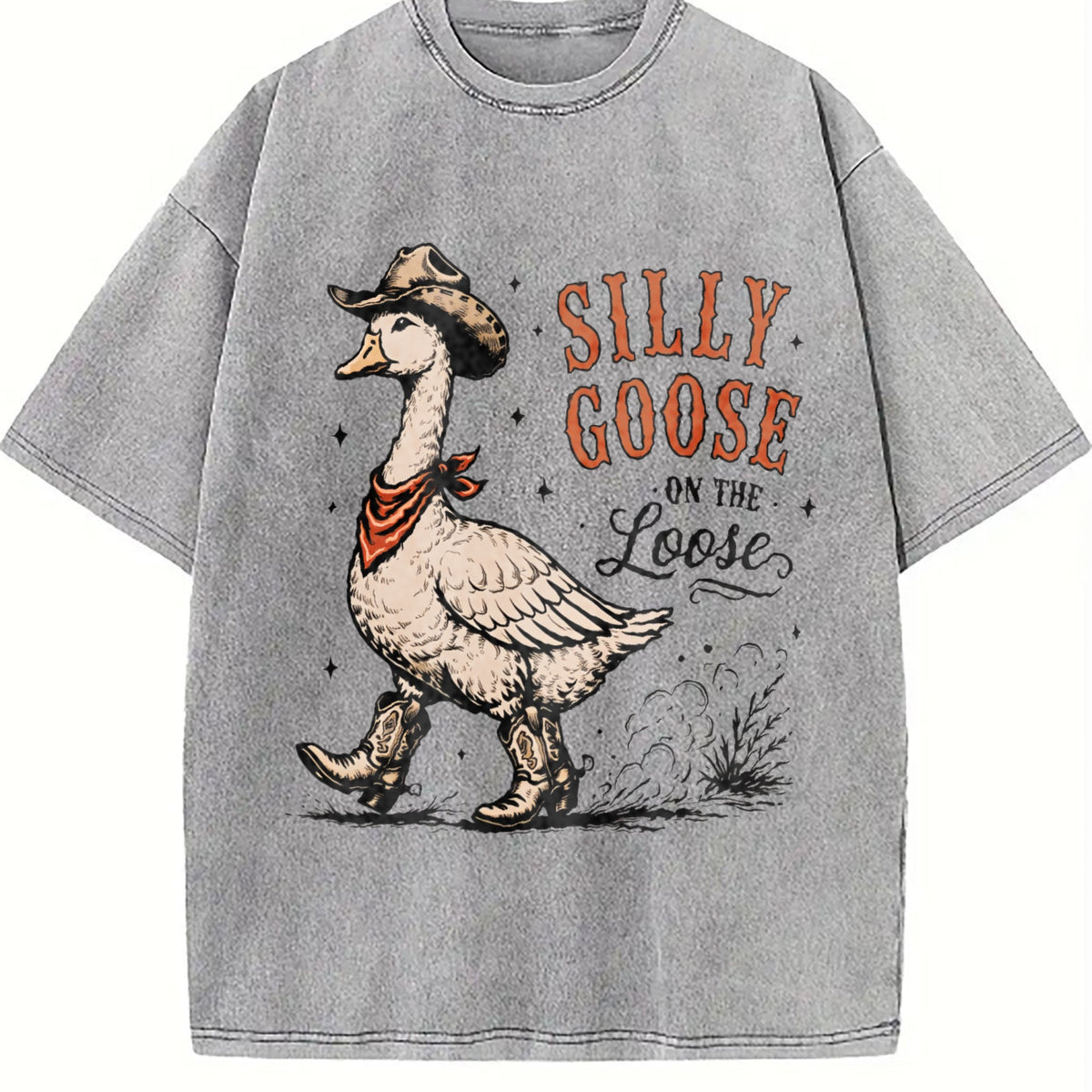 Silly Goose Cowboy : Western Animal Vintage Washed T-Shirt product image 5