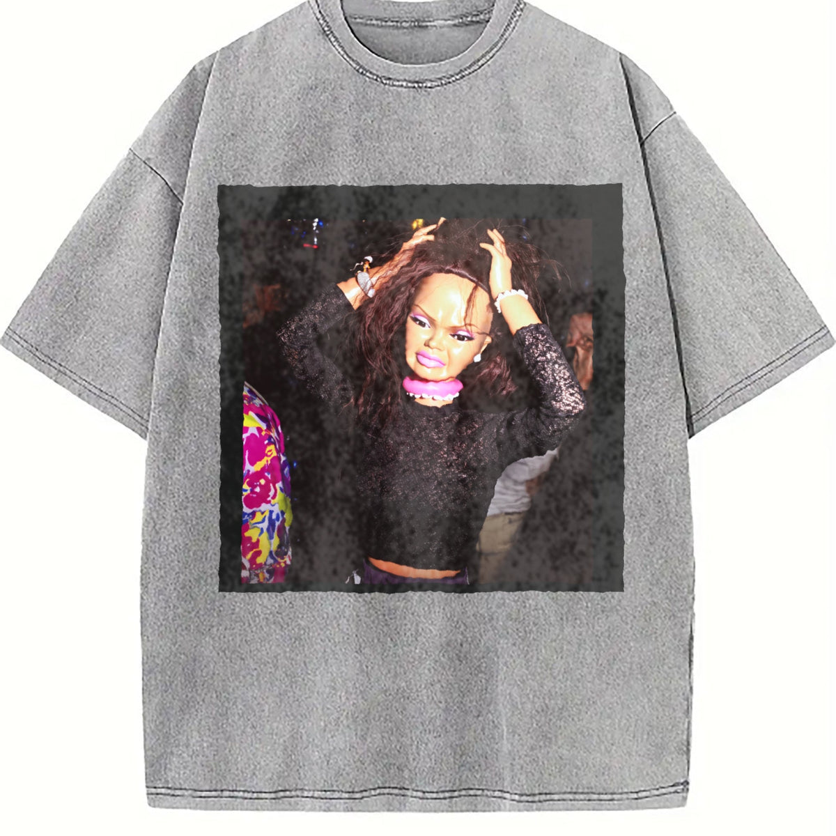Frustrated Doll with Hands on Head Vintage Washed T-Shirt product image 5