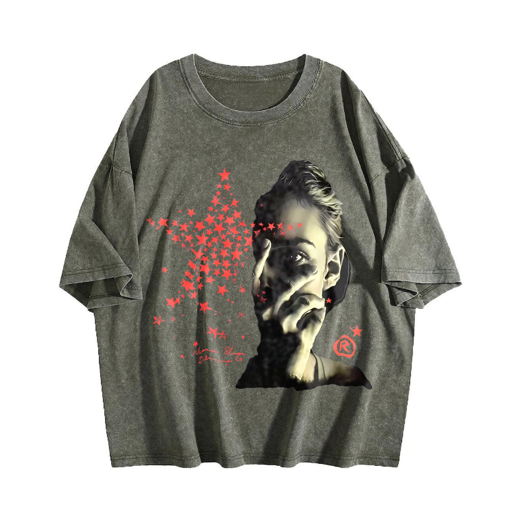 Star Portrait Vintage Washed T-Shirt product image 4