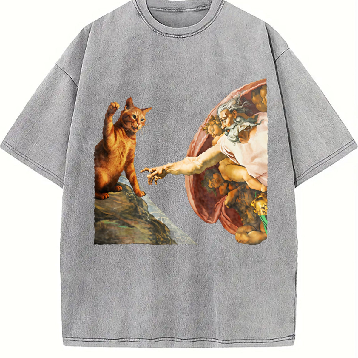Creation Of Cat Vintage Washed T-Shirt product image 5