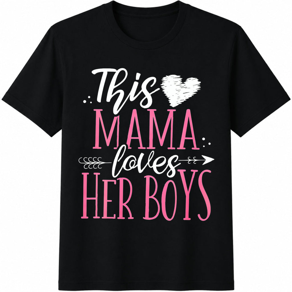 1piece Set-- Mom Loves Her - Birthday Present Cotton T-Shirt product image 1