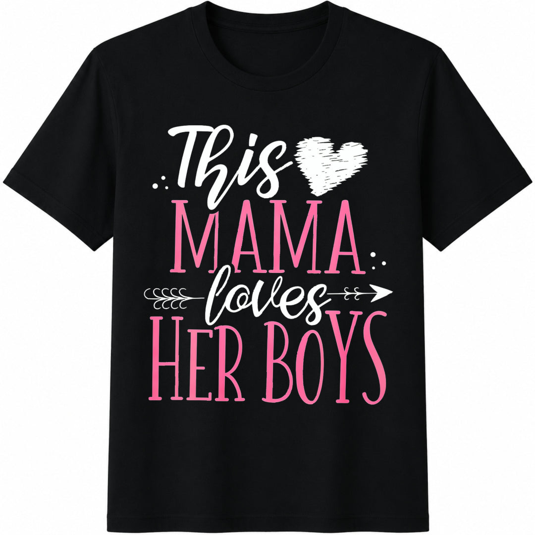 1piece Set-- Mom Loves Her - Birthday Present Cotton T-Shirt product image 1