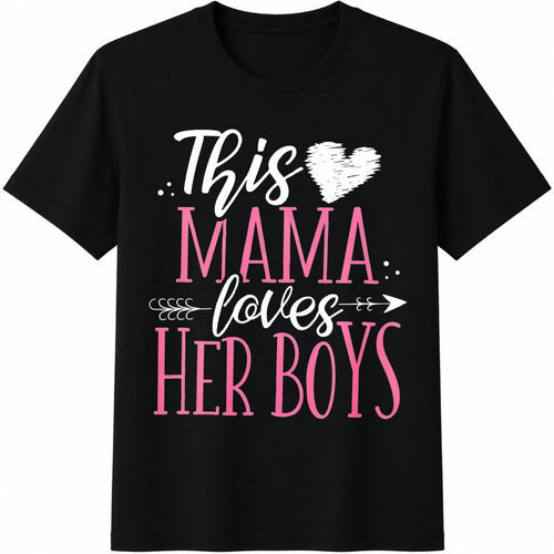 1piece Set-- Mom Loves Her - Birthday Present Cotton T-Shirt product image 1
