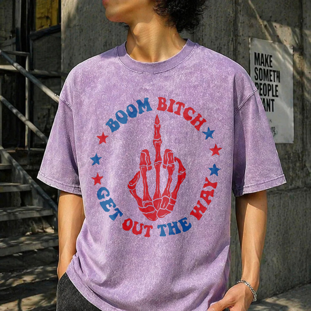 Boom Bitch Get Out The Way Vintage Washed T-Shirt product image 13