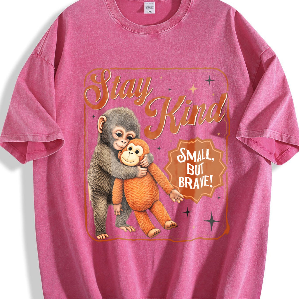 Stay Kind Small but Brave Sloth Vintage Washed T-Shirt product image 7