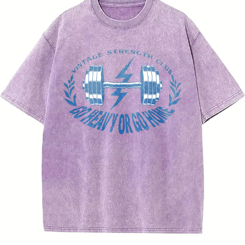 80s Gym Lover Dumbbell Fitness Vintage Washed T-Shirt product image 6