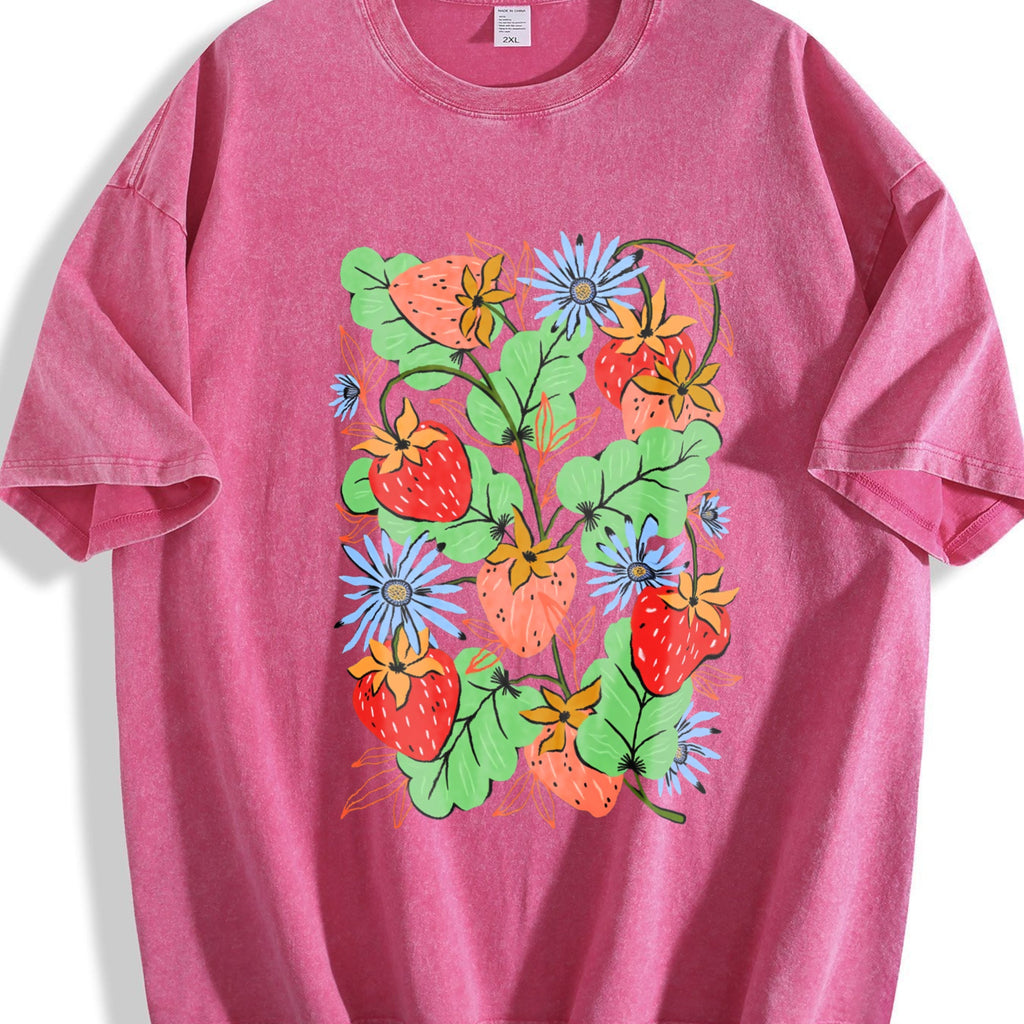 Strawberry Garden Roaming Vintage Washed T-Shirt product image 7