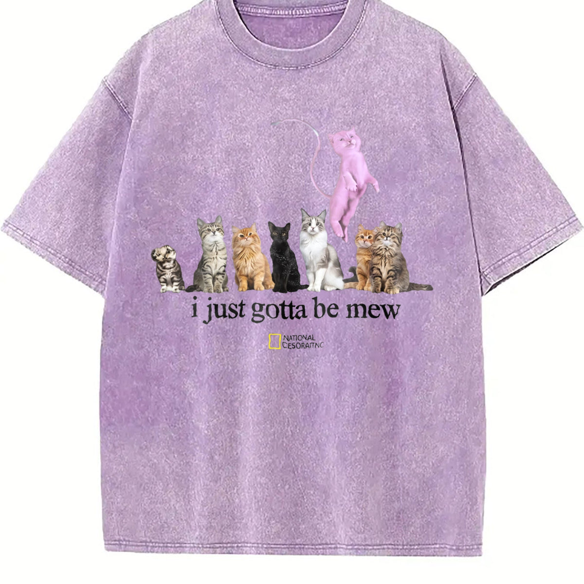 Cat I Just Gotta Be Mew Vintage Washed T-Shirt product image 6