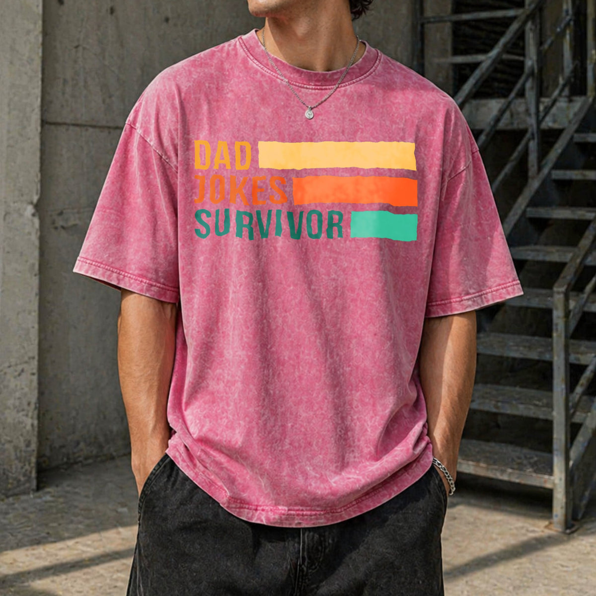 Dad Jokes Champion Vintage Washed T-Shirt product image 7
