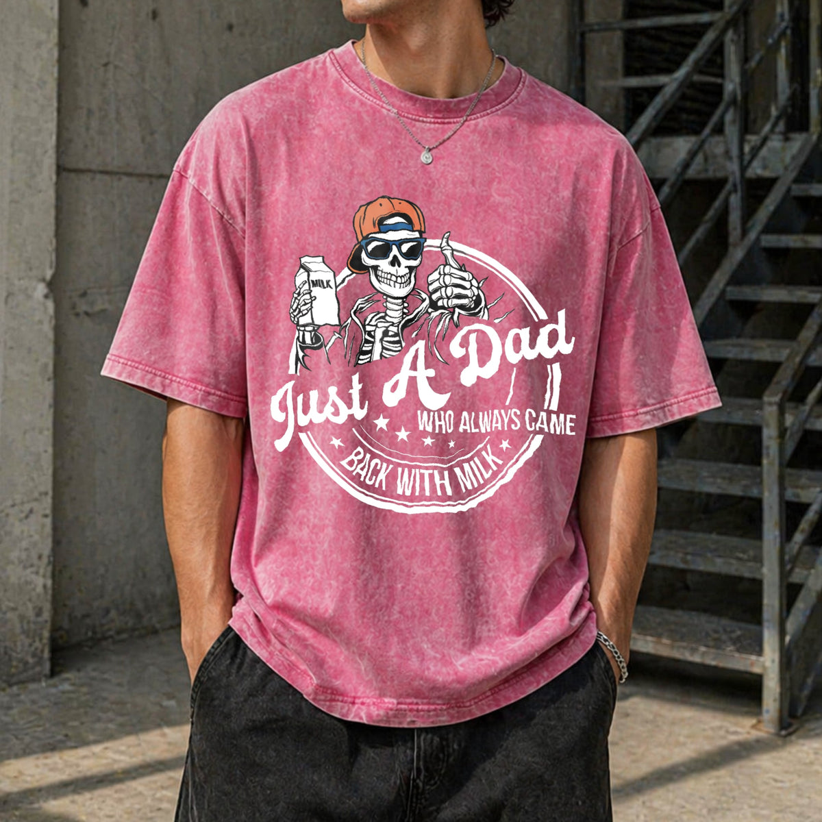 Just A Dad Who Always Came Back With The Milk Vintage product image 7