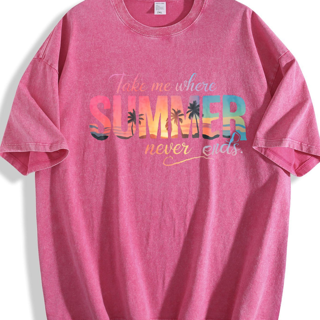 Take Me Where Summer Never Ends Vintage Washed T-Shirt product image 7
