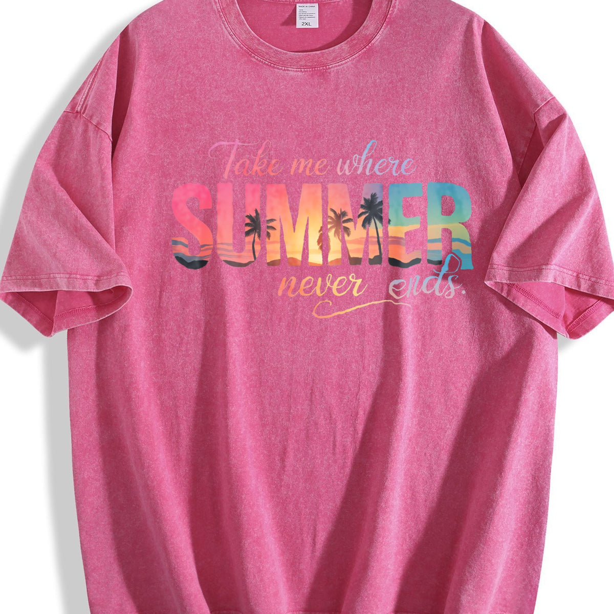 Take Me Where Summer Never Ends Vintage Washed T-Shirt product image 7