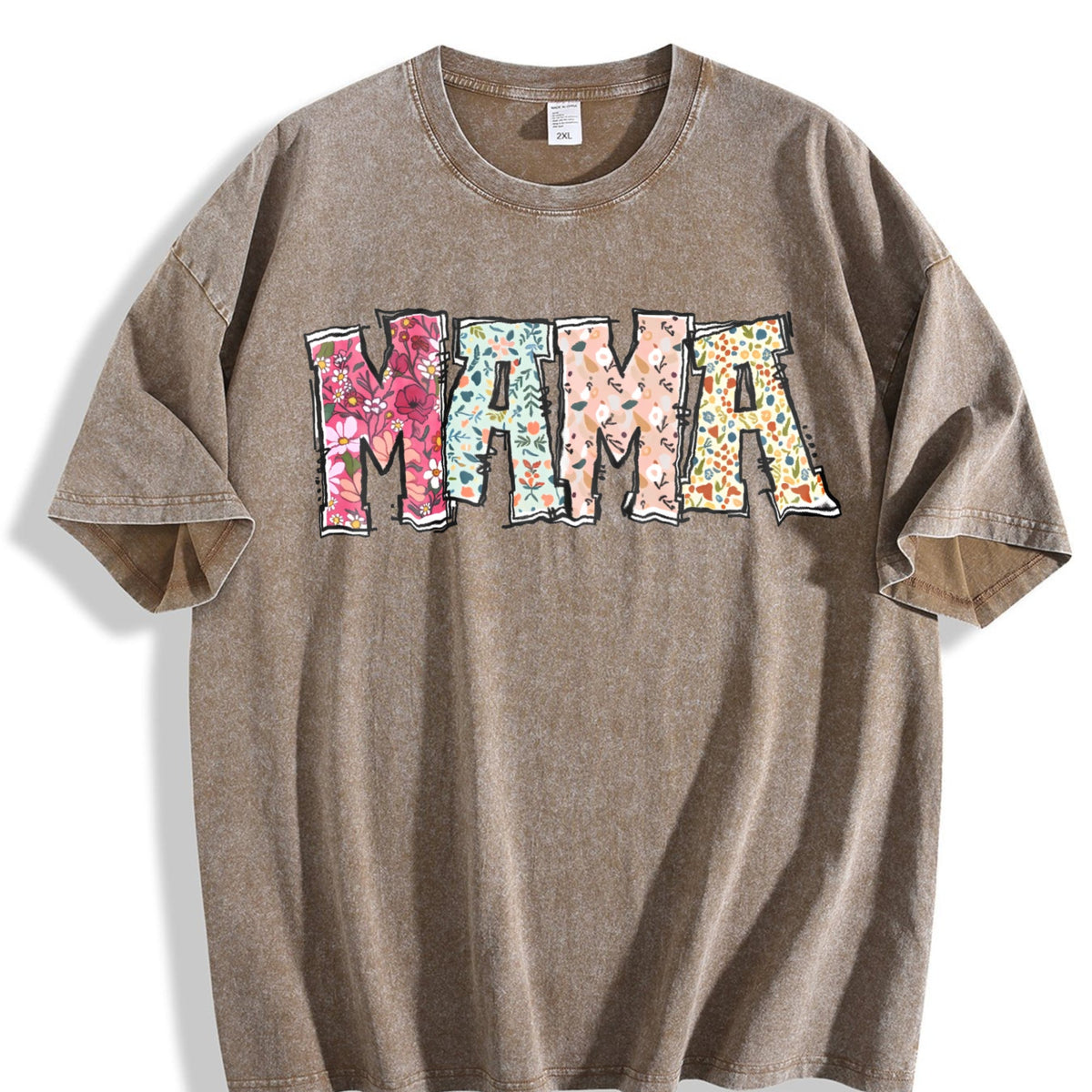 Mom's Floral War Vintage Washed T-Shirt product image 3