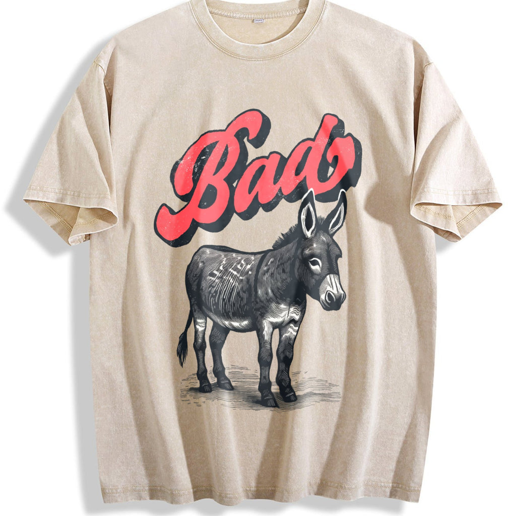 Funny Bad Ass Donkey 90s Vintage Washed T-Shirt product image 1