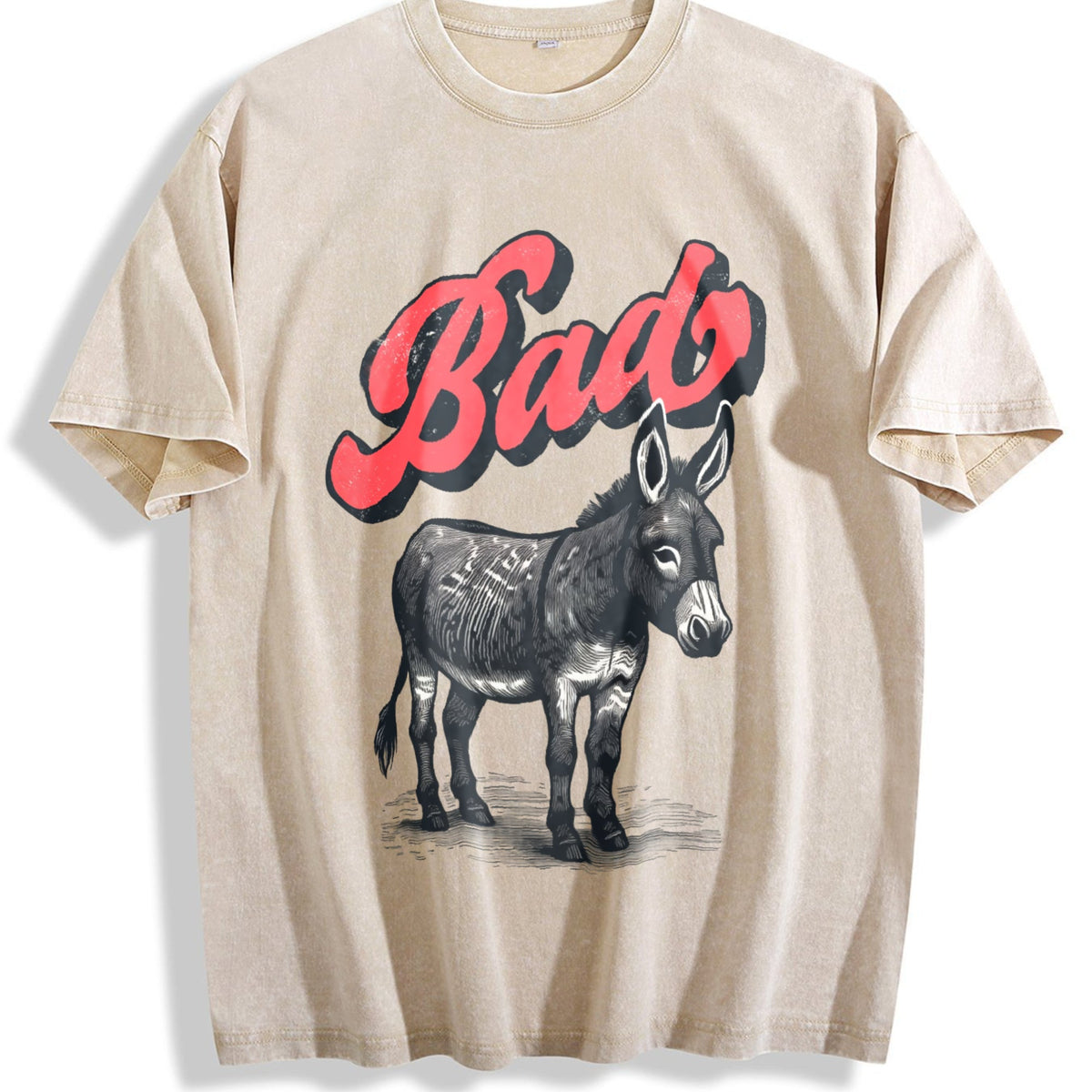 Funny Bad Ass Donkey 90s Vintage Washed T-Shirt product image 1