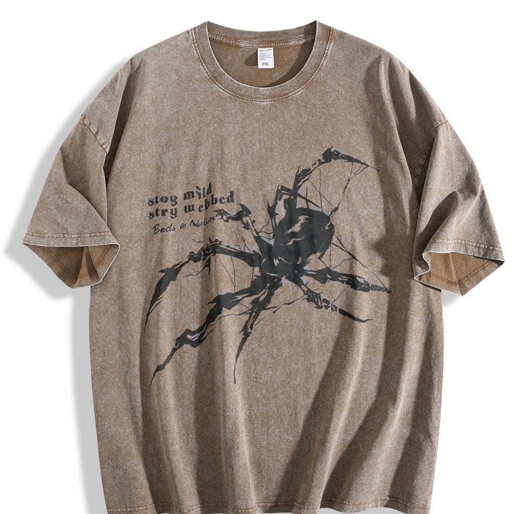 Weaving Future Gothic Spider Vintage Washed T-Shirt product image 3