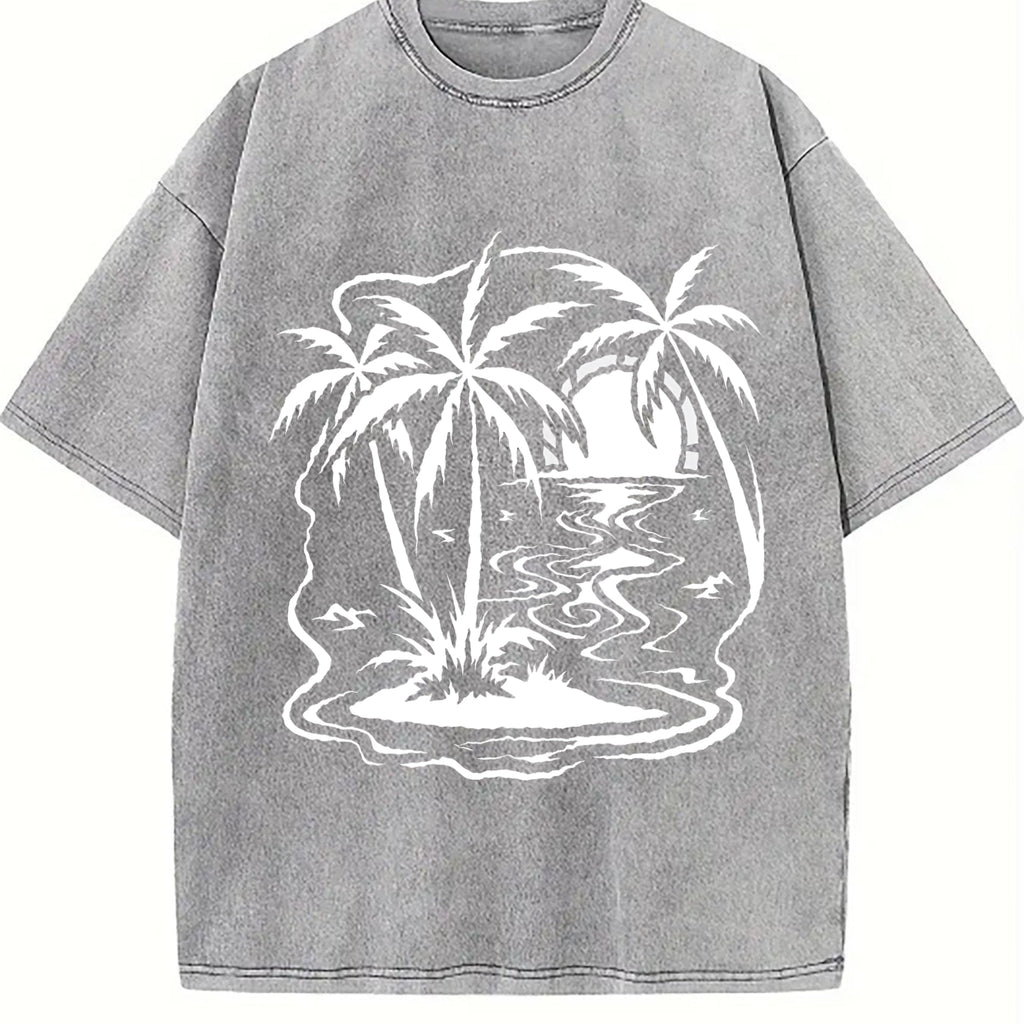 Tropical Palm Trees Vintage Washed T-Shirt product image 5
