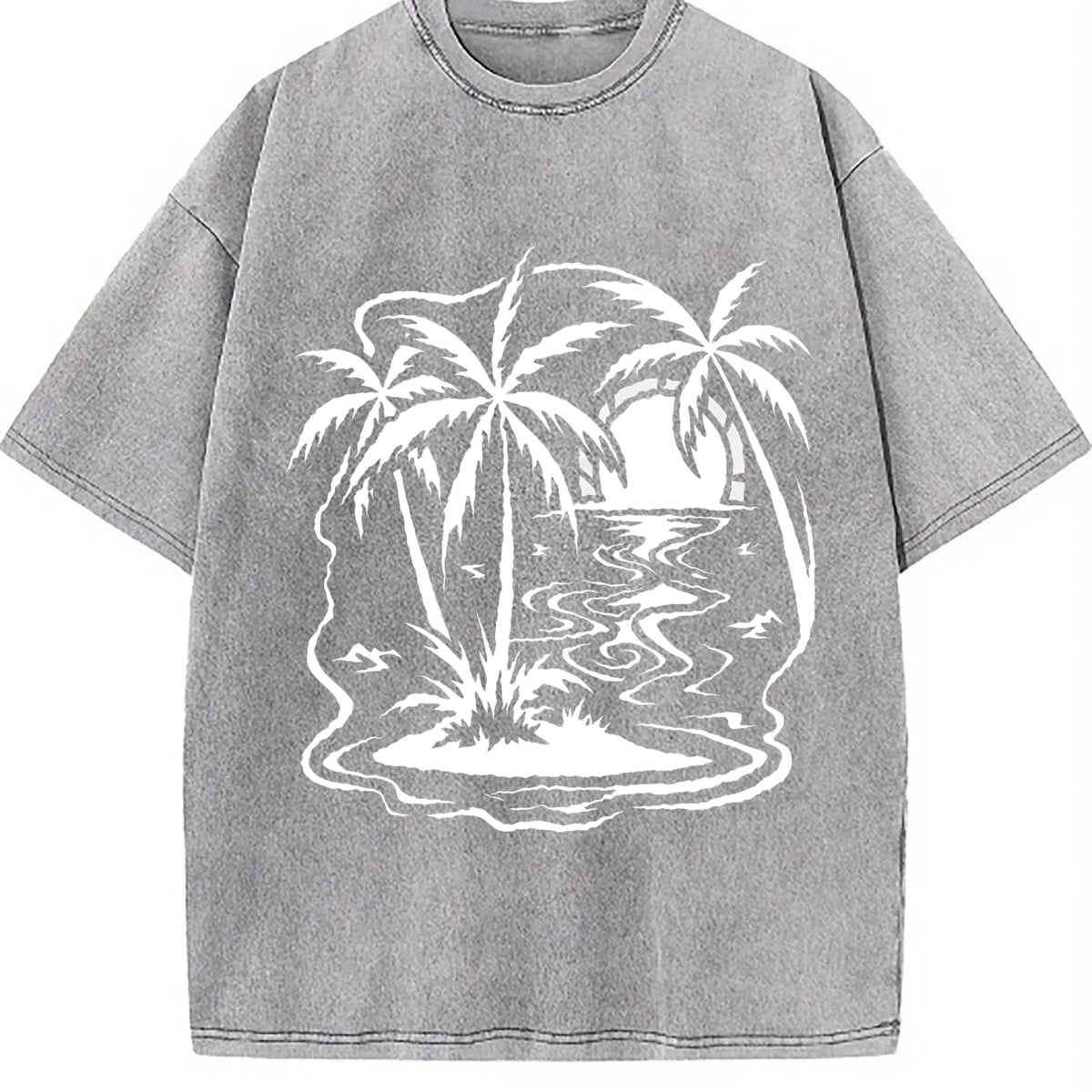 Tropical Palm Trees Vintage Washed T-Shirt product image 5
