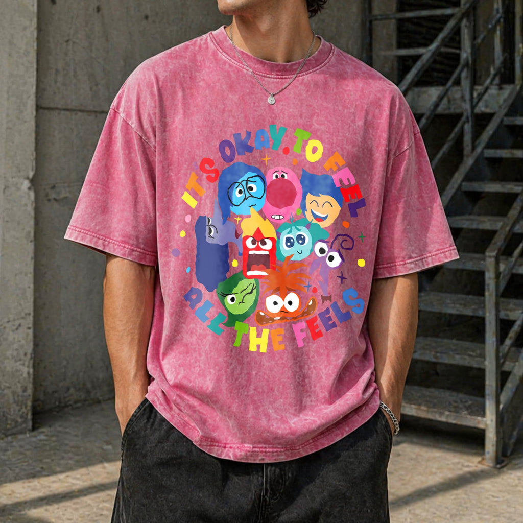 It's Okay To Feel All The Feels Vintage Washed T-Shirt product image 7