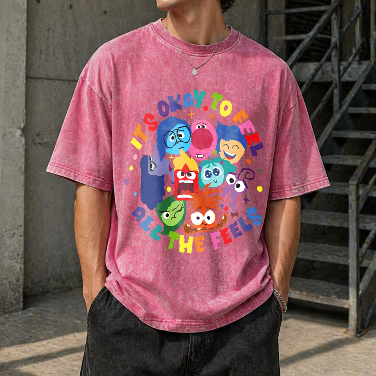 It's Okay To Feel All The Feels Vintage Washed T-Shirt product image 7