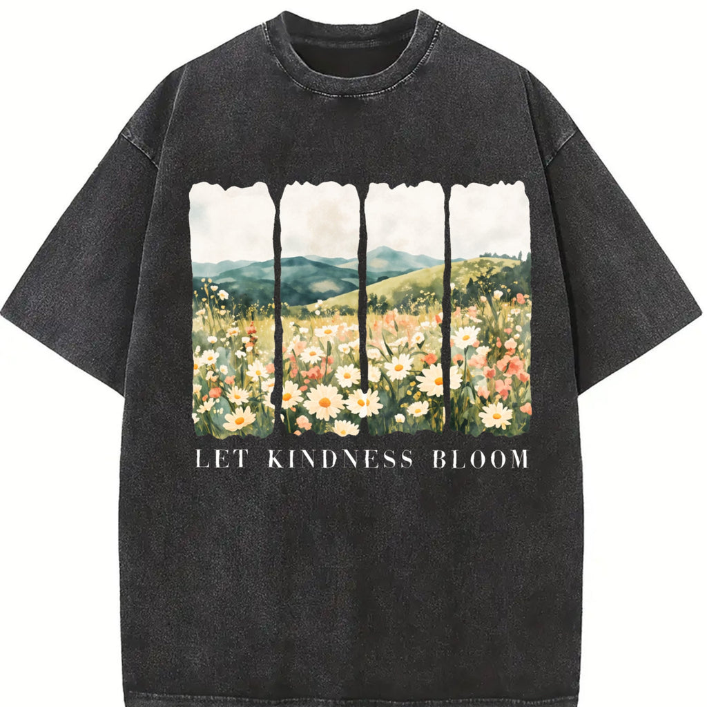 Let Kindness Bloom Vintage Washed T-Shirt product image 2