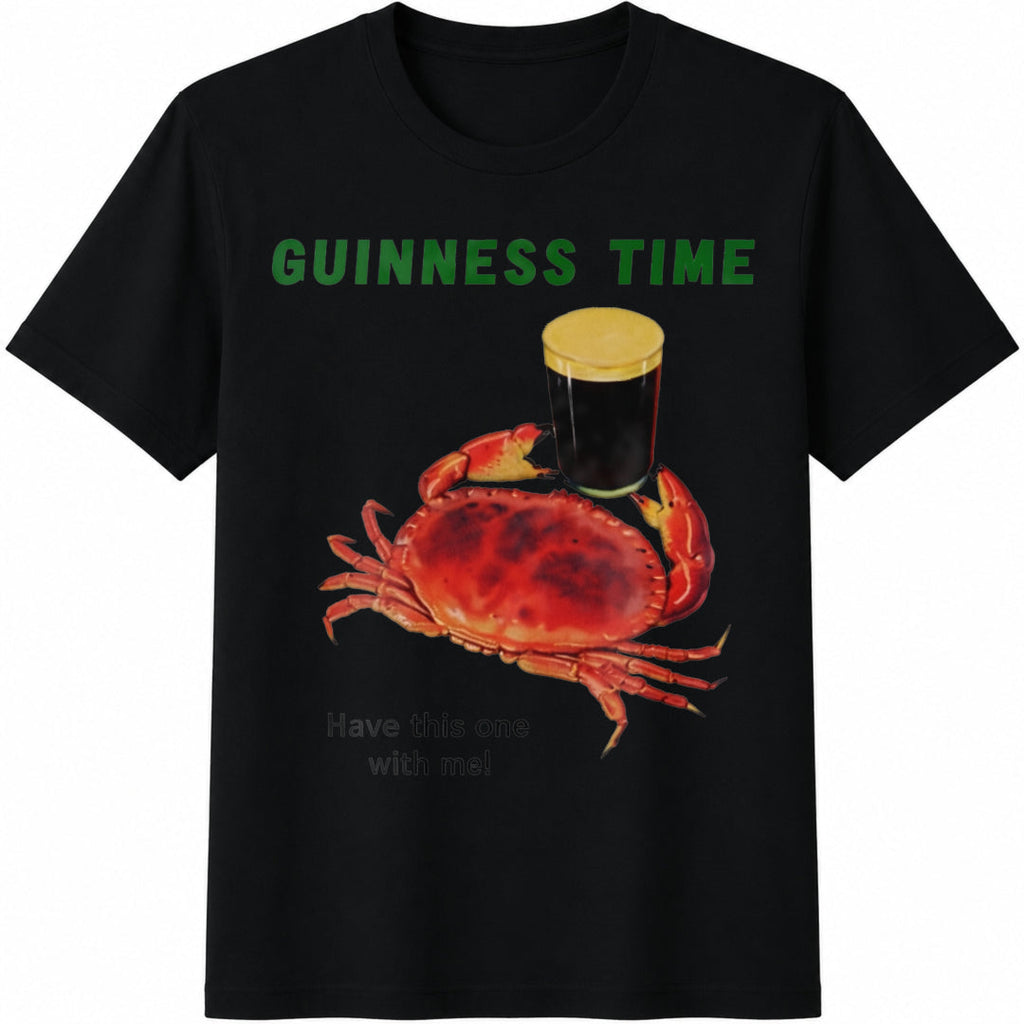 Black Crab Guinness Time Cotton T-Shirt product image 1