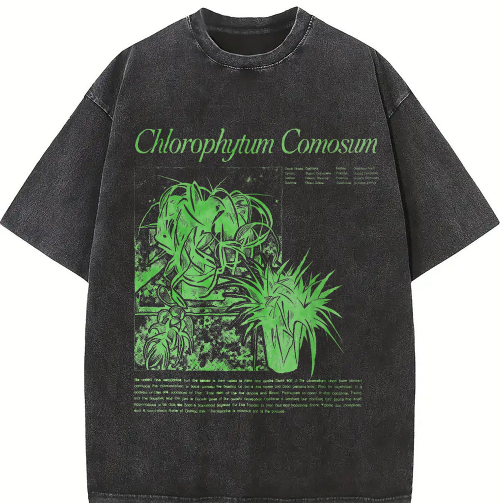 Spider Plant Chlorophytum Comosum Vintage Washed T-Shirt product image 2