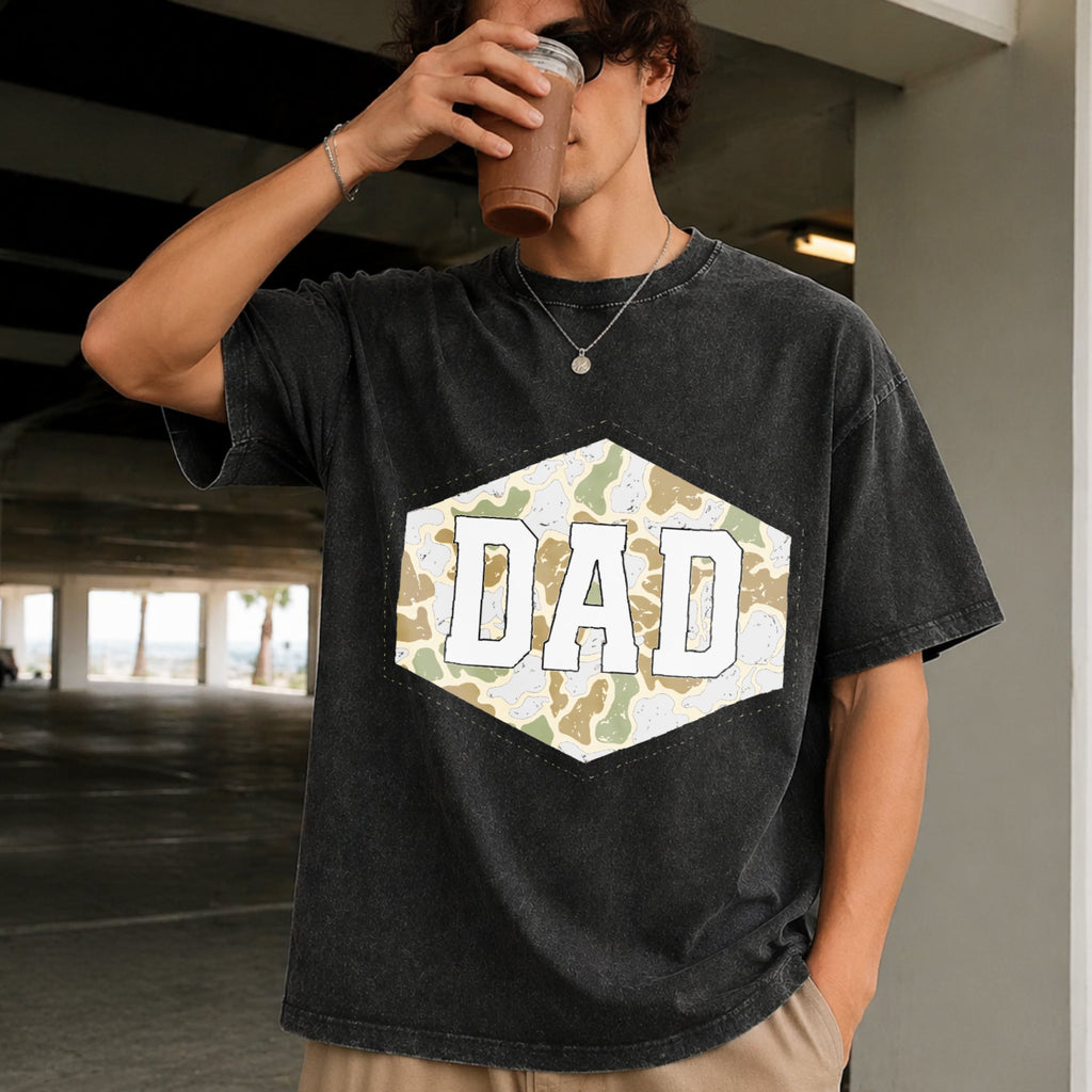 Camouflage Dad Vintage Washed T-Shirt product image 9