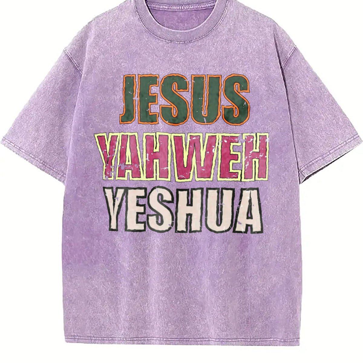 Jesus Yahweh Yeshua Religious Text Vintage Washed T-Shirt product image 6