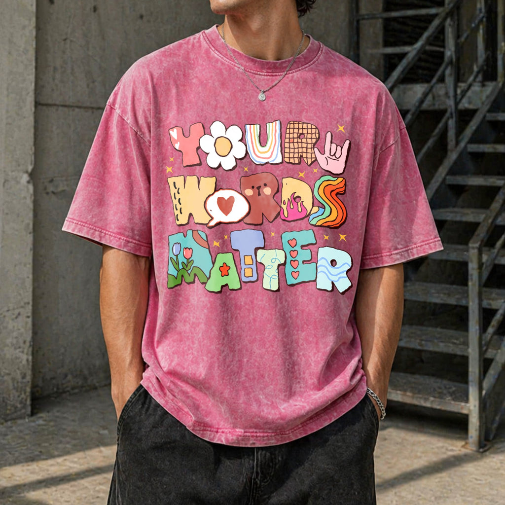Your Words Matter Vintage Washed T-Shirt product image 14
