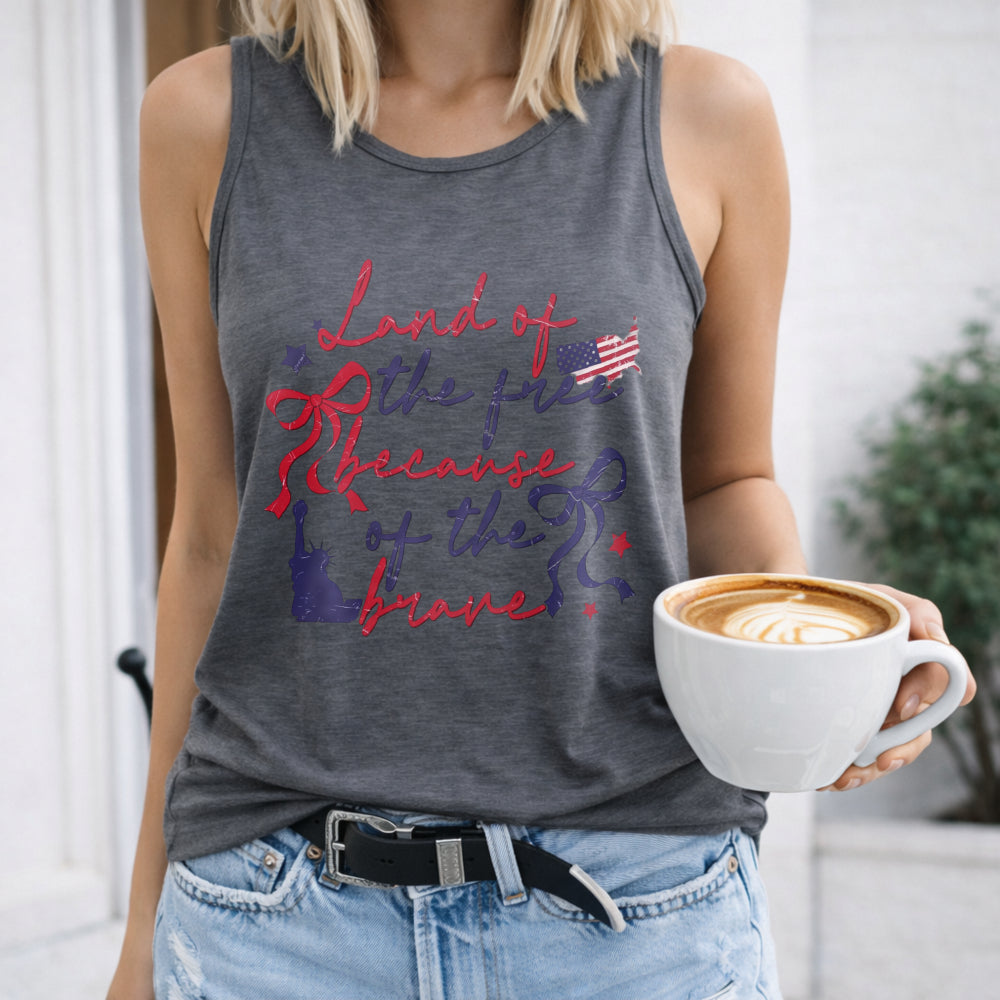 Land Of The Free Because Of The Brave Women's Tank Top