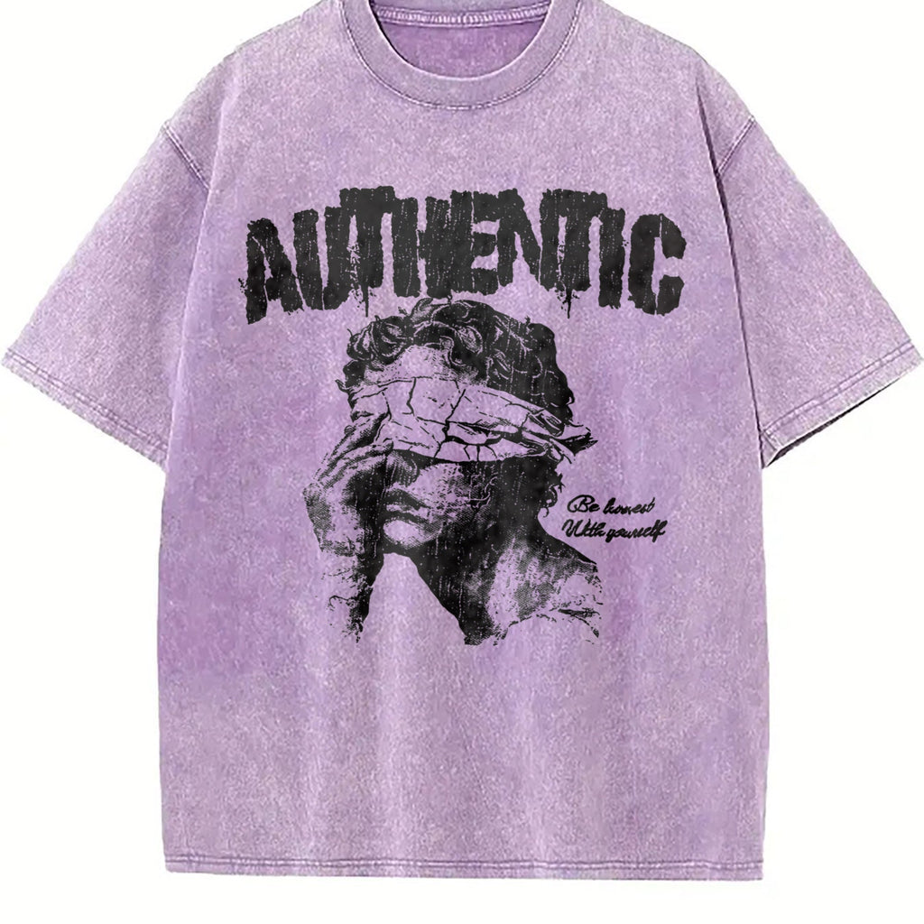 Authentic Blindfolded Statue Vintage Washed T-Shirt product image 6