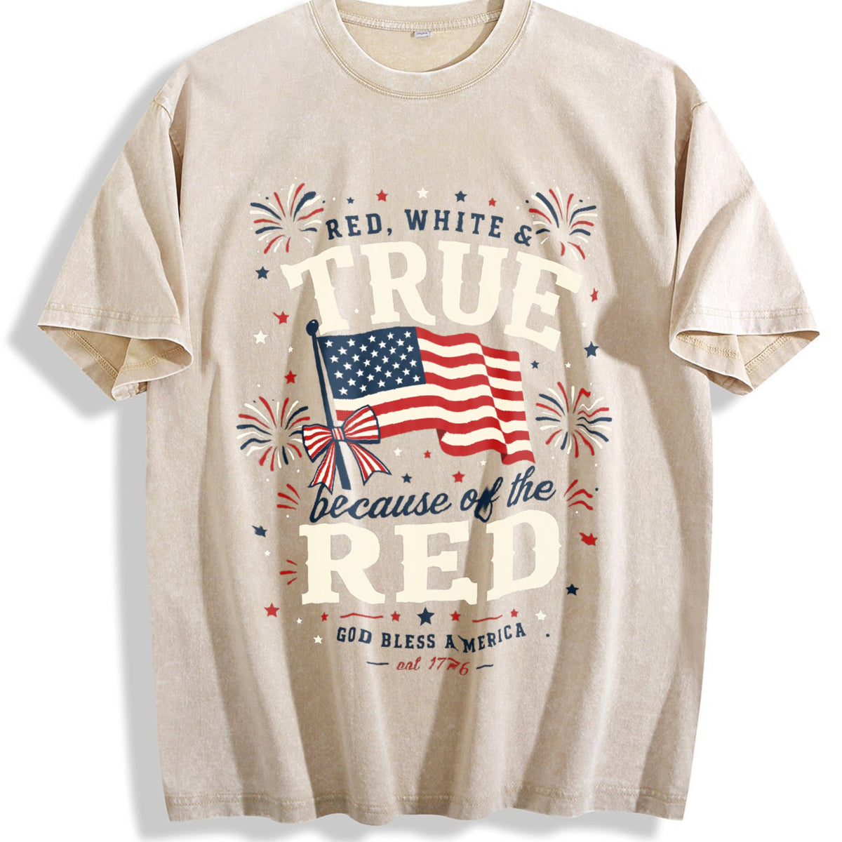 4th Of July - Red White True Because Patriotic Military product image 1