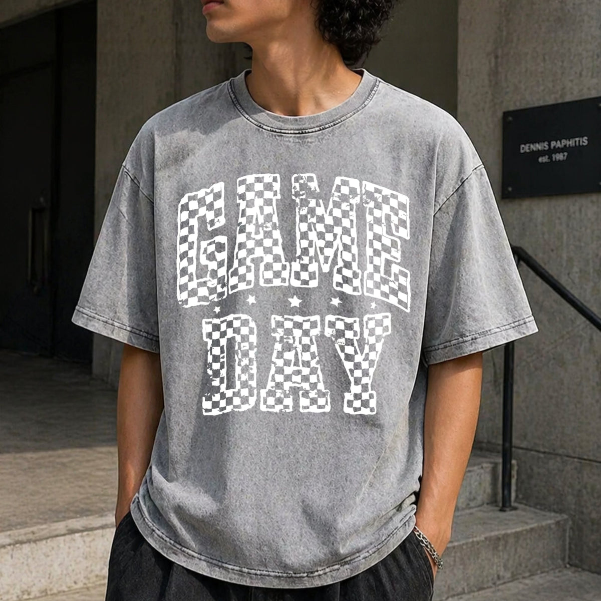 Checkered Game Day With Baseball Vibes Sports Mom Vintage product image 12