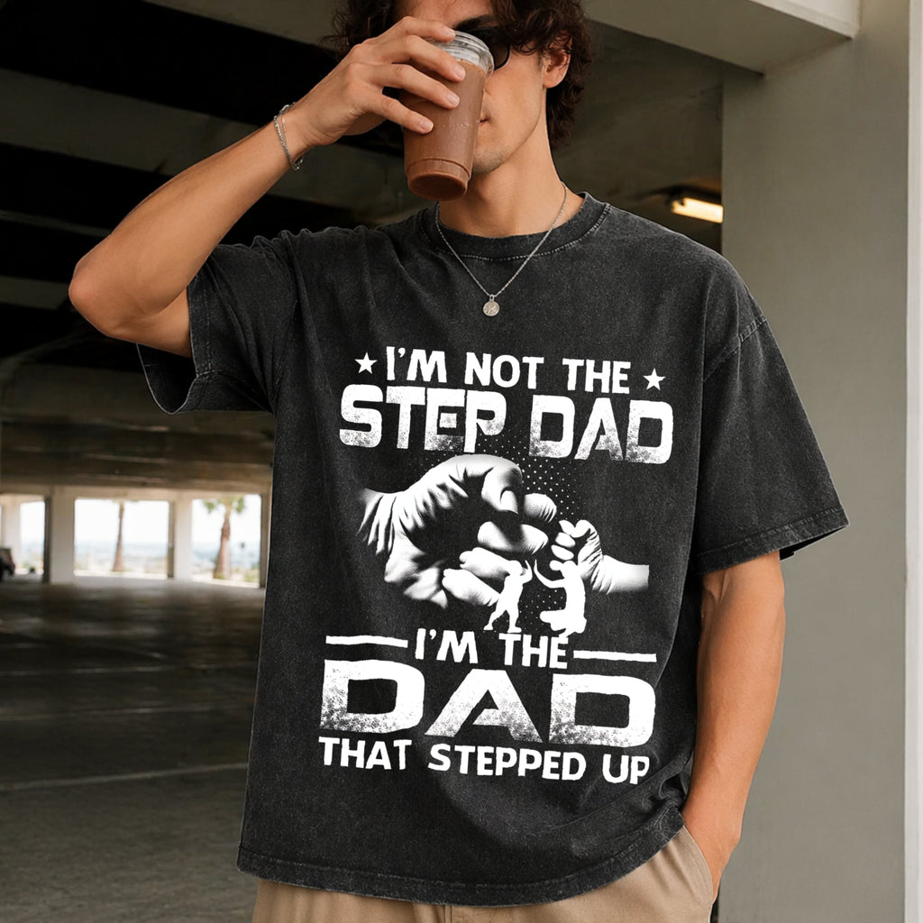 I'm Not The Stepdad Vintage Washed T-Shirt product image 9