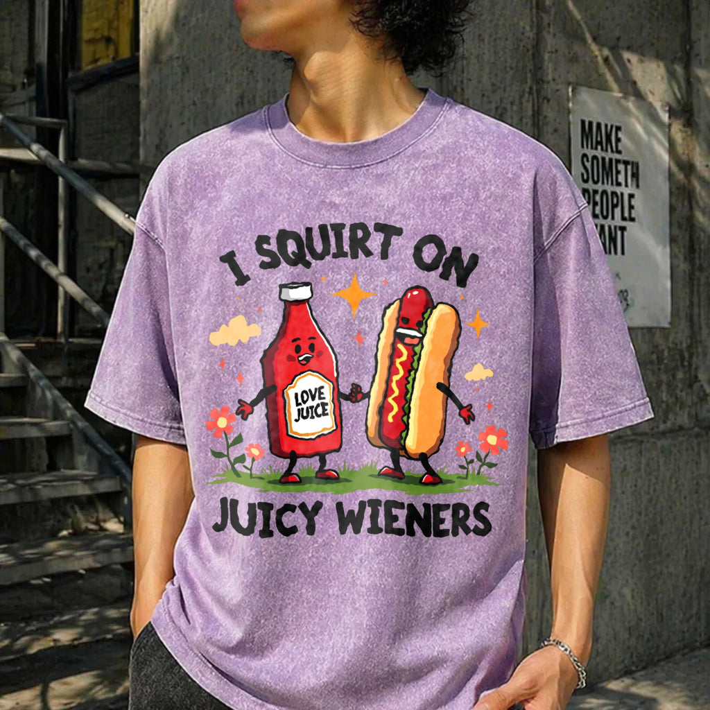 I Squirt On Juicy Wieners Vintage Washed T-Shirt product image 6